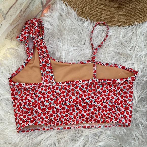 J. Crew Factory New Big Girl’s Floral One-Shoulder Ruffle 2-Piece Bikini - Picture 4 of 8